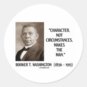 Booker T. Washington-Zeichen nicht unter Umständen Runder Aufkleber