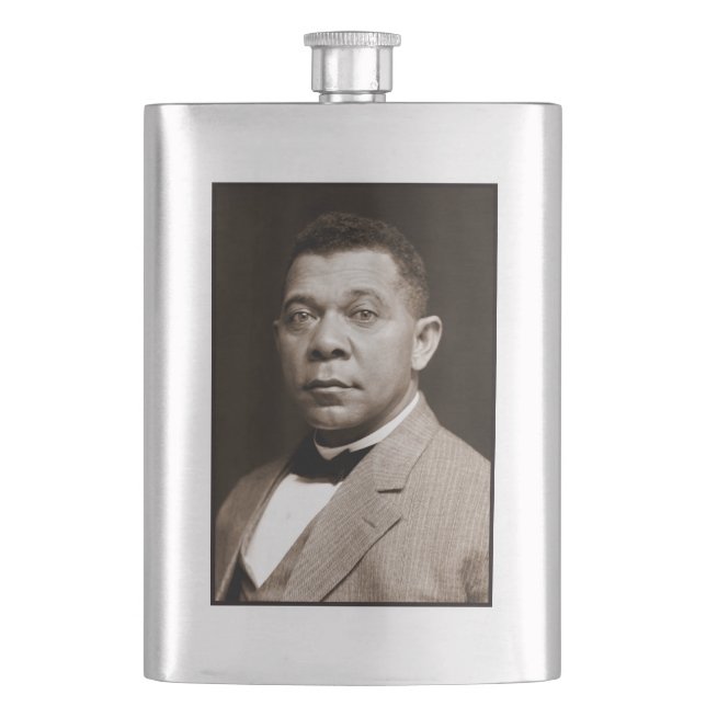 Booker Washington: Afrikanischer amerikanischer Er Flachmann (Vorderseite)