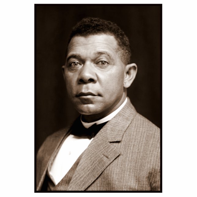 Booker Washington: Afrikanischer amerikanischer Er Freistehende Fotoskulptur (Vorne)