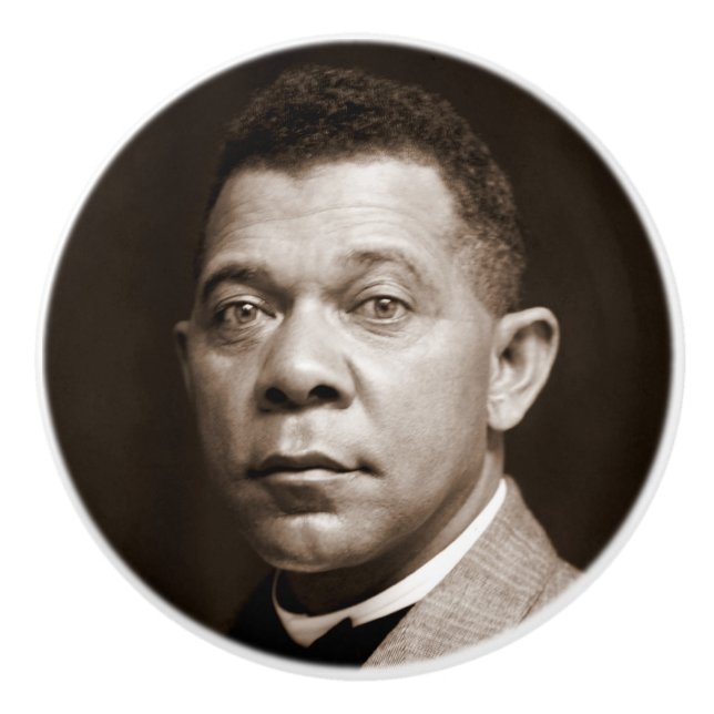 Booker Washington: Afrikanischer amerikanischer Er Keramikknauf (Vorderseite)