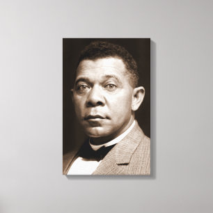 Booker Washington: Afrikanischer amerikanischer Er Leinwanddruck