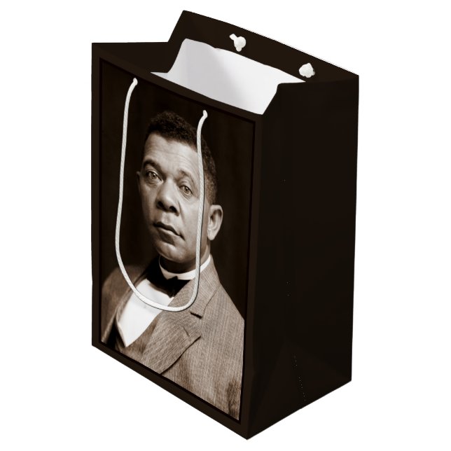 Booker Washington: Afrikanischer amerikanischer Er Mittlere Geschenktüte (Vorderseite Schrägansicht)