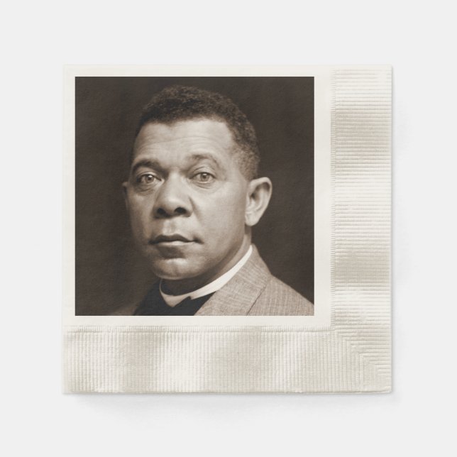 Booker Washington: Afrikanischer amerikanischer Er Serviette (Vorderseite)