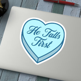 Booking Candy Herz - Er wird an erster Stelle Aufkleber