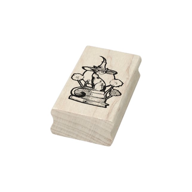 Bookish Cat Witch Gummistempel (Stempel)
