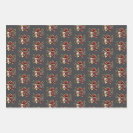 Bookish Christmas wrapping gift paper Geschenkpapier Set