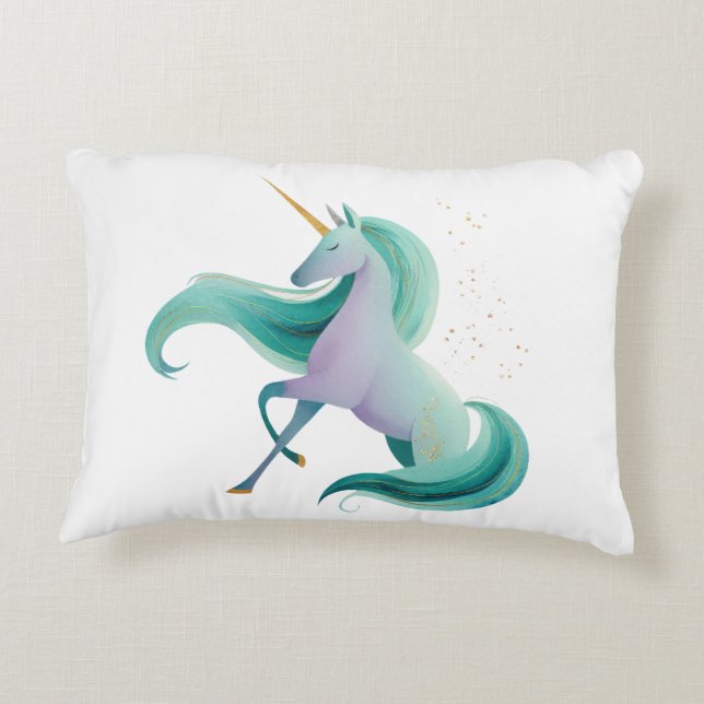 Bookish Magic Prancing Unicorn Lumbar Pillow Dekokissen (Rückseite)