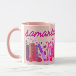 Bookish Orange Pumpkin Floral Autumn Pink Combo Tasse