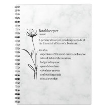 Bookkeeper Definition Funny Synonym Foto Notebook