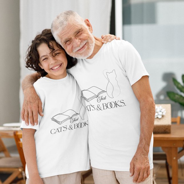 Booklet Cat Silhouette Reading Vibes T-Shirt (Von Creator hochgeladen)