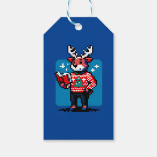 Booklet Reindeer - Cosy Pixel Art Christmas Design Geschenkanhänger