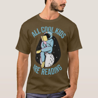 BookLover Astronaut Reads Book Bookworm T-Shirt