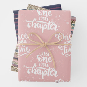 Booklover Muster Geschenkpapier Set