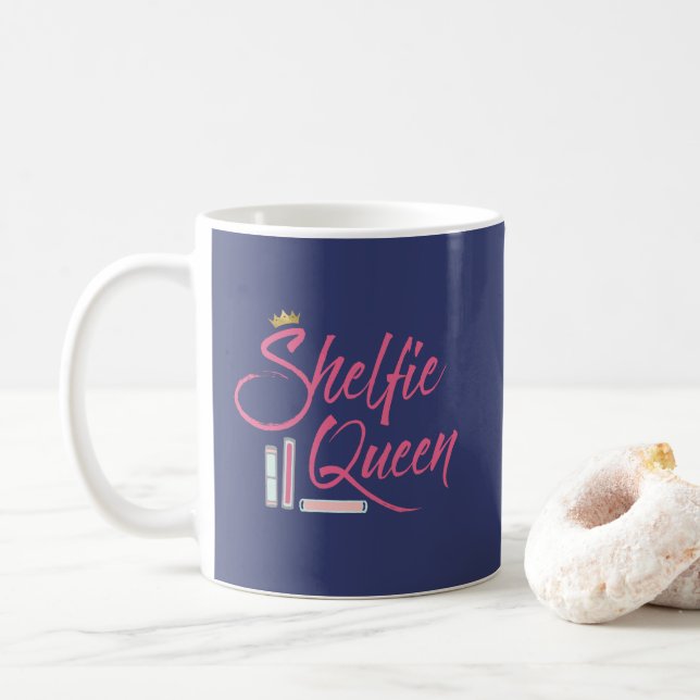 Booklover Shelfie Queen Kaffeetasse (Mit Donut)