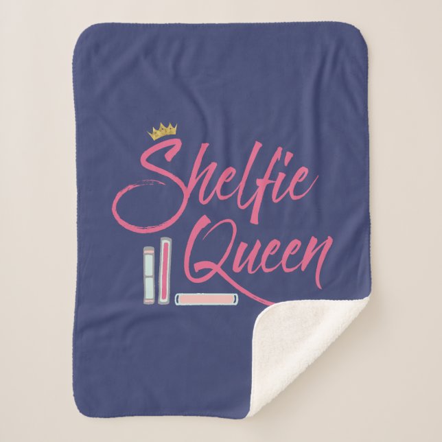 Booklover Shelfie Queen Sherpadecke (Vorderseite)