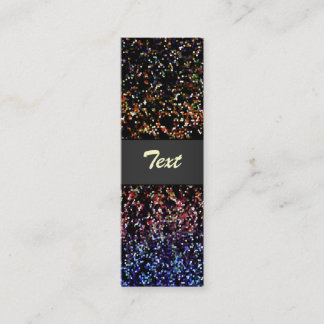 Bookmark Business Card Glitter Graphic Background Mini Visitenkarte