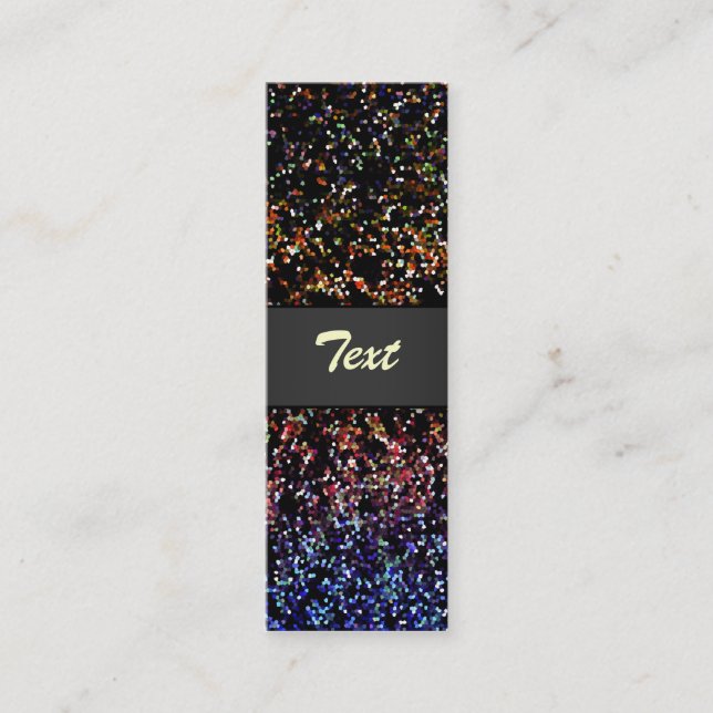 Bookmark Business Card Glitter Graphic Background Mini Visitenkarte (Vorderseite)