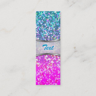 Bookmark Business Card Glitter Graphic Background Mini Visitenkarte