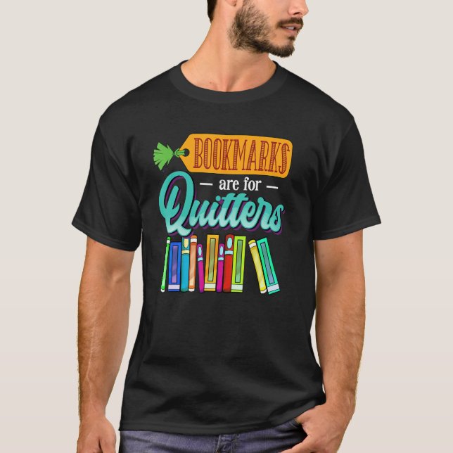 Bookmarks Are For Quitters Student Girls Book  Rea T-Shirt (Vorderseite)
