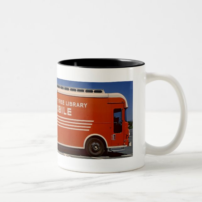 Bookmobile-Kaffee-Tasse Zweifarbige Tasse (Rechts)