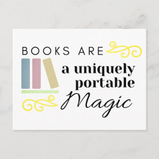 Books Are a Uniquely Handy Magic Postcard Postkarte