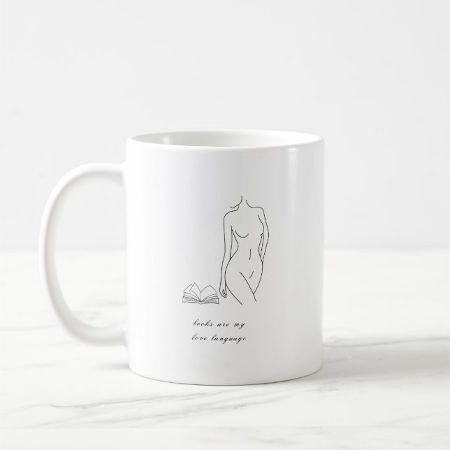 Books Are My Love Language | Mug for Book Lover Kaffeetasse (Links)