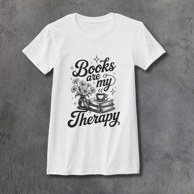 Books are Therapy Women's Fitted T-Shirt (Von Creator hochgeladen)