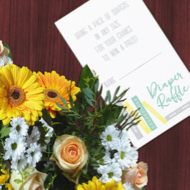 Books Baby Shower Diaper Raffle Begleitkarte