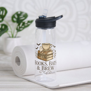 Books Bats Brechen Halloween Coffee Reader Art Trinkflasche