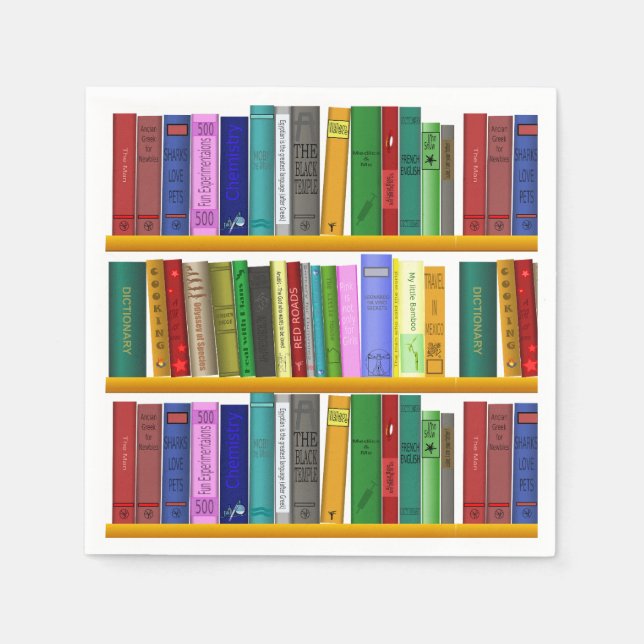 Books Birthday Party Serviette (Vorderseite)