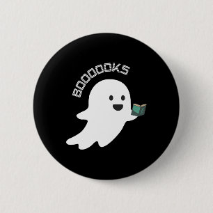Books Books Ghost Reading Funny Halloween Buch Lov Button