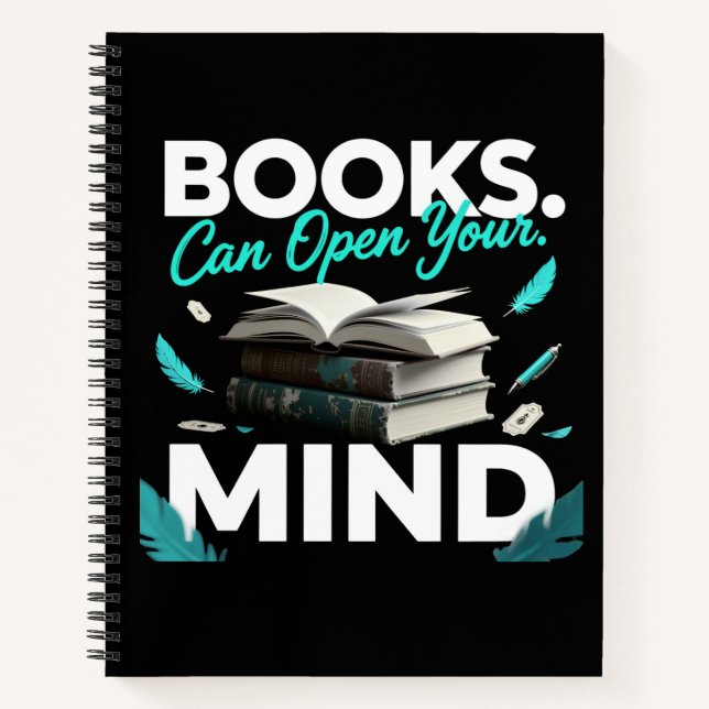 Books Can Open Your Mind Notizbuch (Vorderseite)