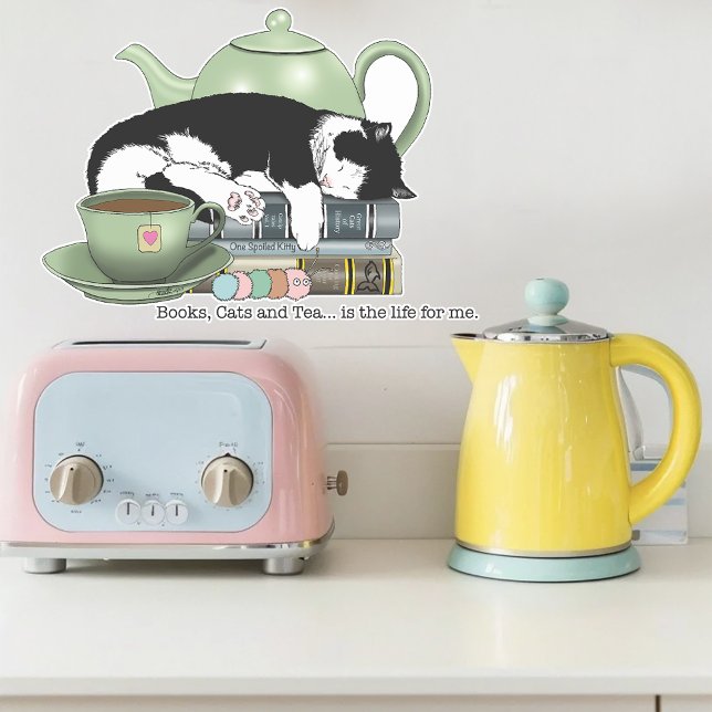 Books Cats Tee Niedlich Aufkleber (Von Creator hochgeladen)