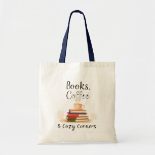 Books Coffee & Cozy Corners-Tasche   Bücherliebhab Tragetasche