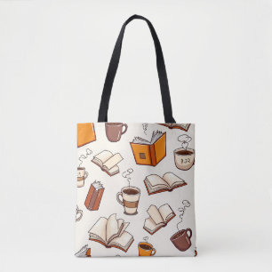 Books & Coffee Tote Bag - Gemütliche Buchästhetik