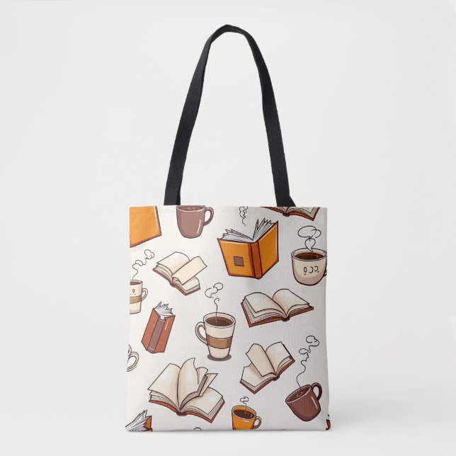Books & Coffee Tote Bag - Gemütliche Buchästhetik (Vorderseite)