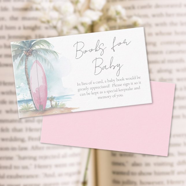 Books For Baby Beach Baby Shower Begleitkarte (Books For Baby Beach Baby Shower Enclosure Card)