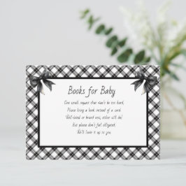 Books for Baby Black and White Plaid Begleitkarte