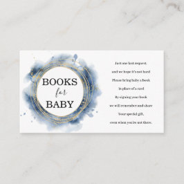Books for Baby Blue Boy Baby Shower Enclosure Card Begleitkarte