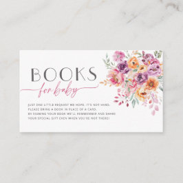 Books for Baby | Blush Pink Watercolor Floral  Begleitkarte