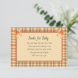 Books for Baby Brown and Orange Plaid Begleitkarte