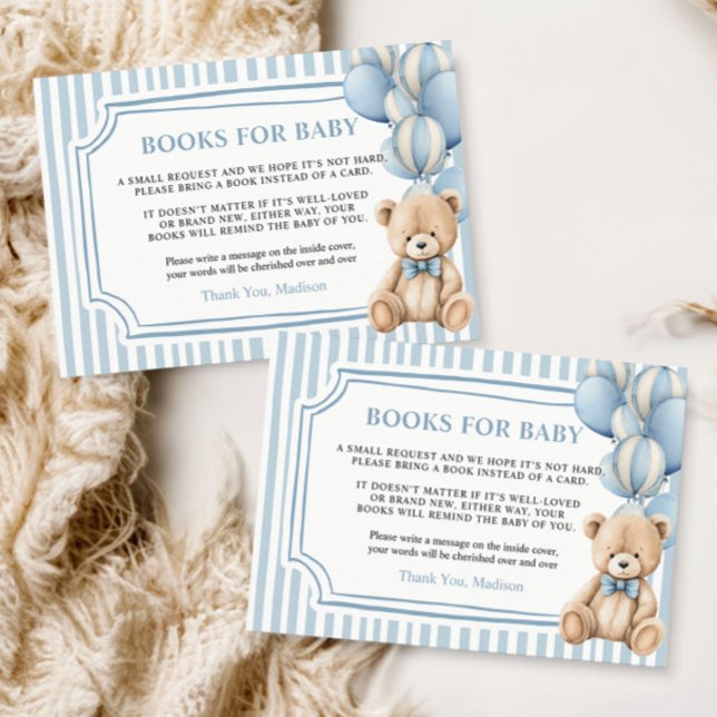 Books for Baby Card Blue Bear Begleitkarte (Von Creator hochgeladen)