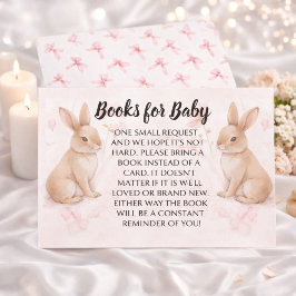 Books for Baby Card with Bunny Illustration Begleitkarte