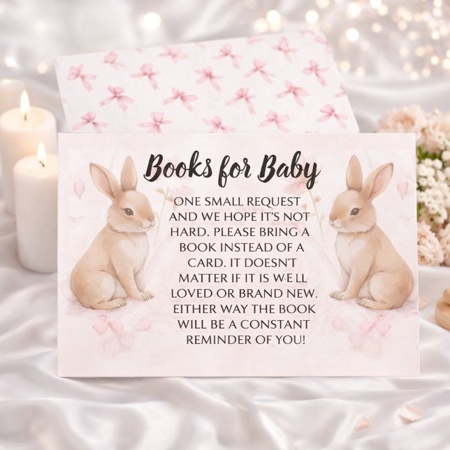 Books for Baby Card with Bunny Illustration Begleitkarte (Von Creator hochgeladen)