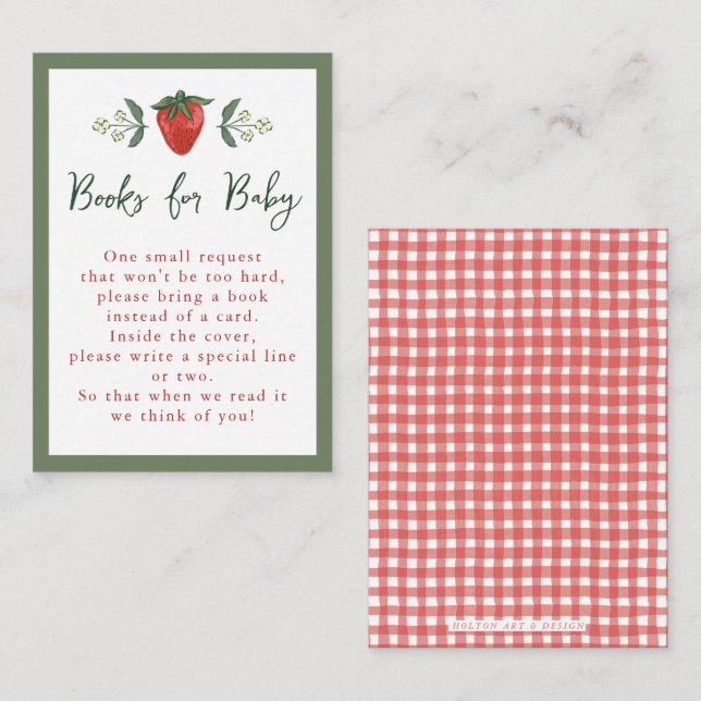 Books For Baby Enclosure Card | Berry Fruit Begleitkarte (Vorne/Hinten)