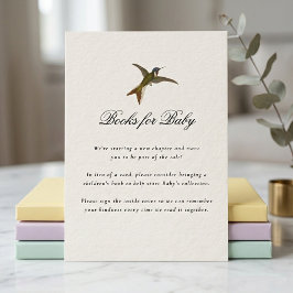 Books for Baby Garden Floral Baby Shower Gifts Begleitkarte