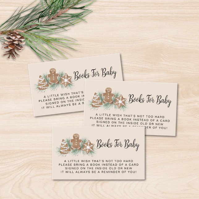 Books for Baby Gingerbread Baby Shower Begleitkarte (Von Creator hochgeladen)