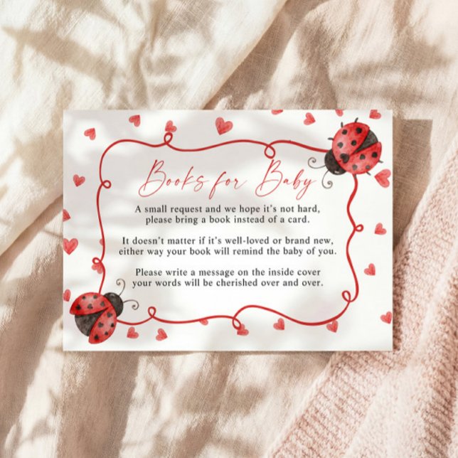Books for Baby ladybug Request Card Begleitkarte (Von Creator hochgeladen)