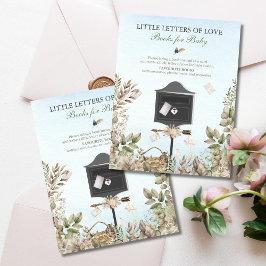 Books For Baby Little Love Letters Baby Shower Mitteilungskarte