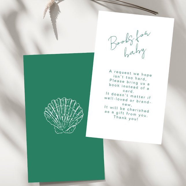 Books for Baby Marine Blue Coastal Baby Shower Begleitkarte (Von Creator hochgeladen)